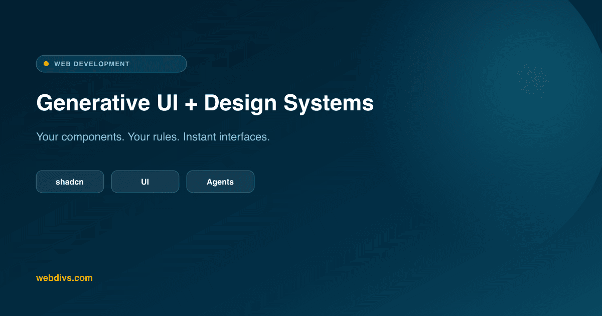 Deterministic Generative UI Architecture: Constraining AI to Enterprise Design Systems with Next.js and shadcn/ui