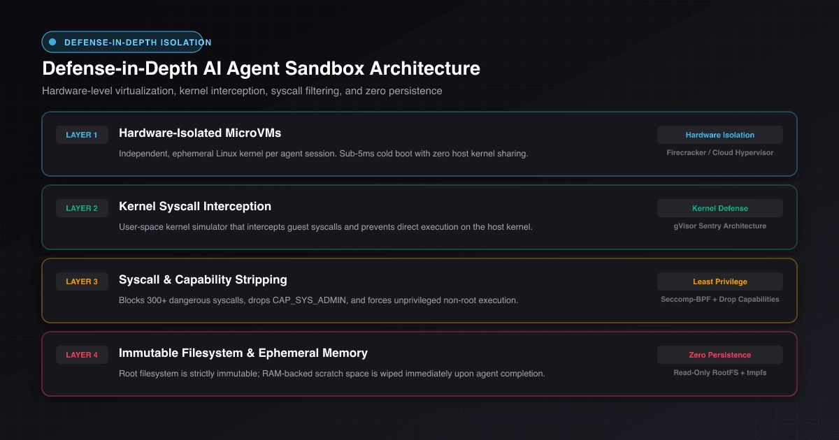 Defense-in-Depth Multi-Layer AI Sandbox Isolation Architecture
